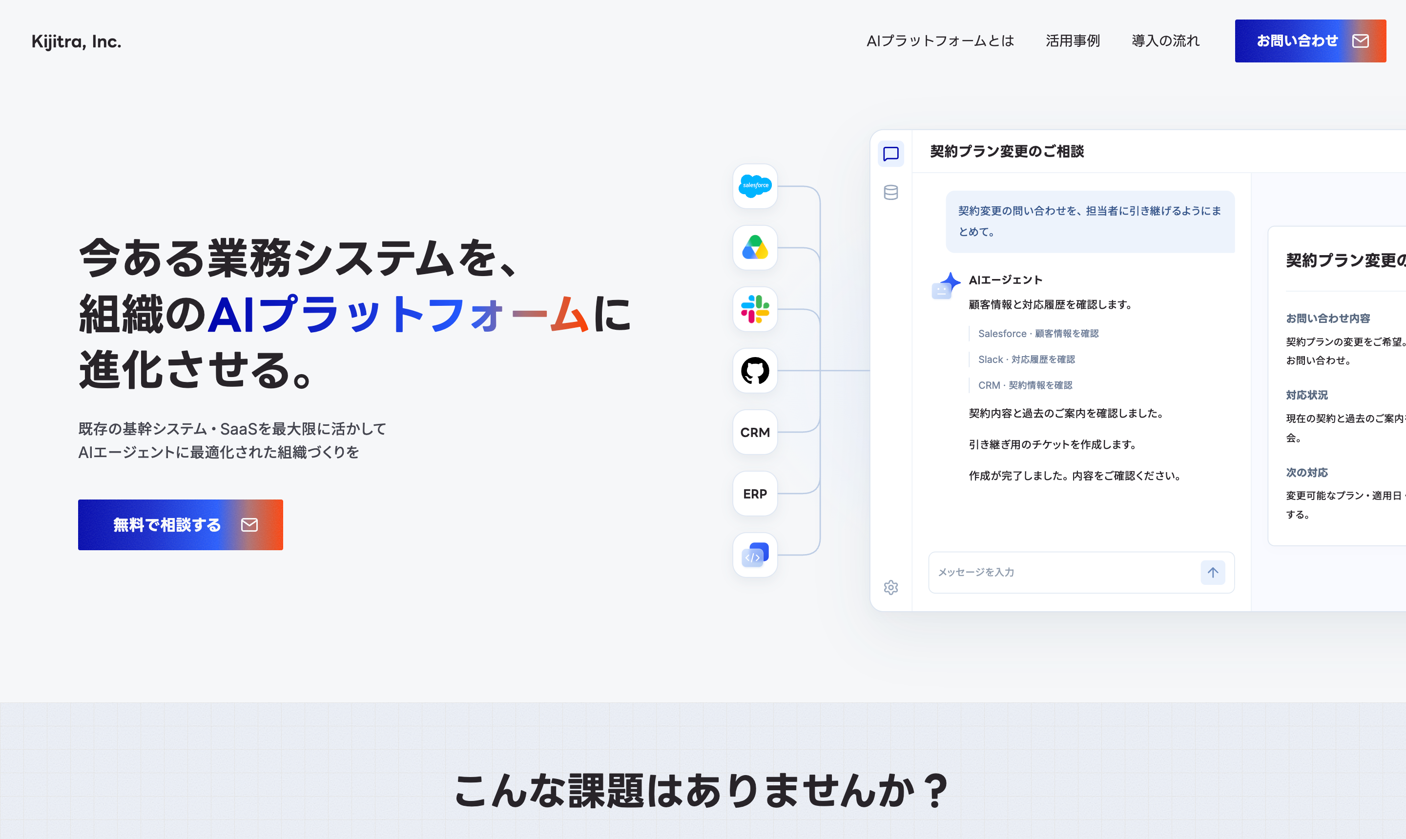 キジトラのAIプラットフォーム紹介ページ